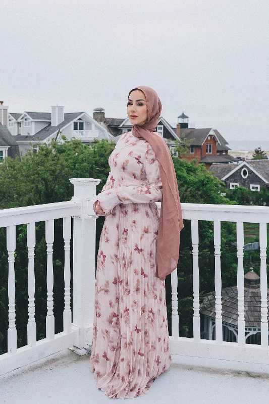 While Supplies Last Kelsi Organza Floral Dress- Pink