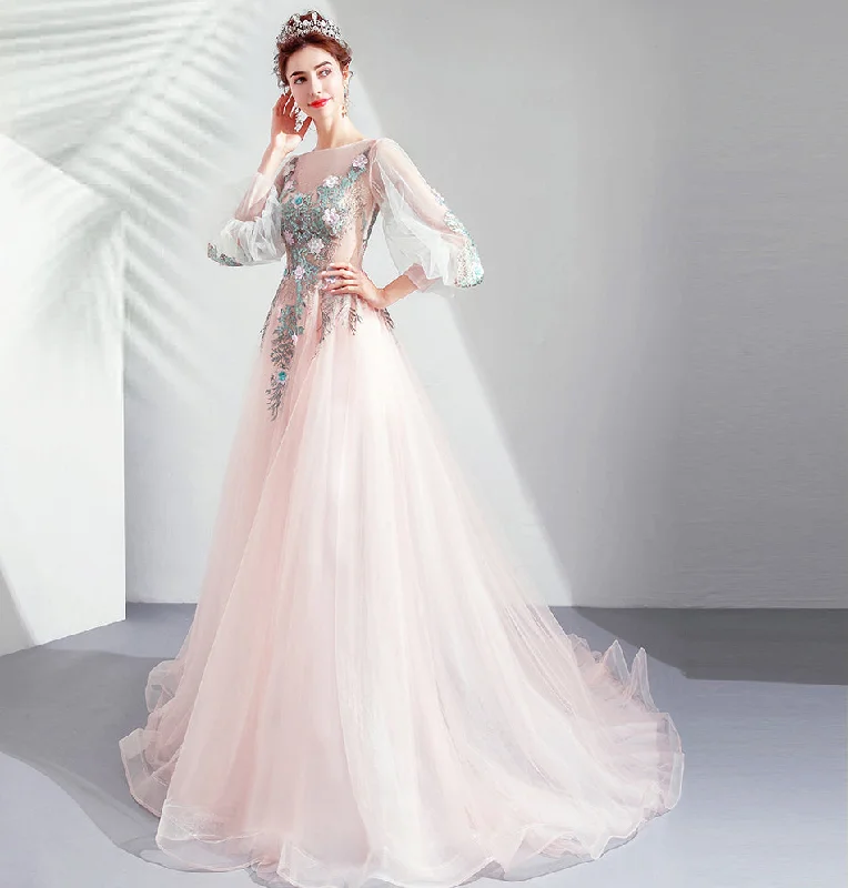 Price Break Fanny Embroidered Maxi Tulle Dress