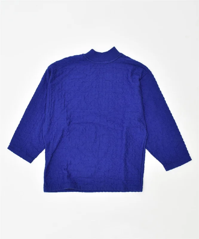 Midnight Madness VINTAGE Womens Turtle Neck Jumper Sweater UK 16 Large Purple Acrylic