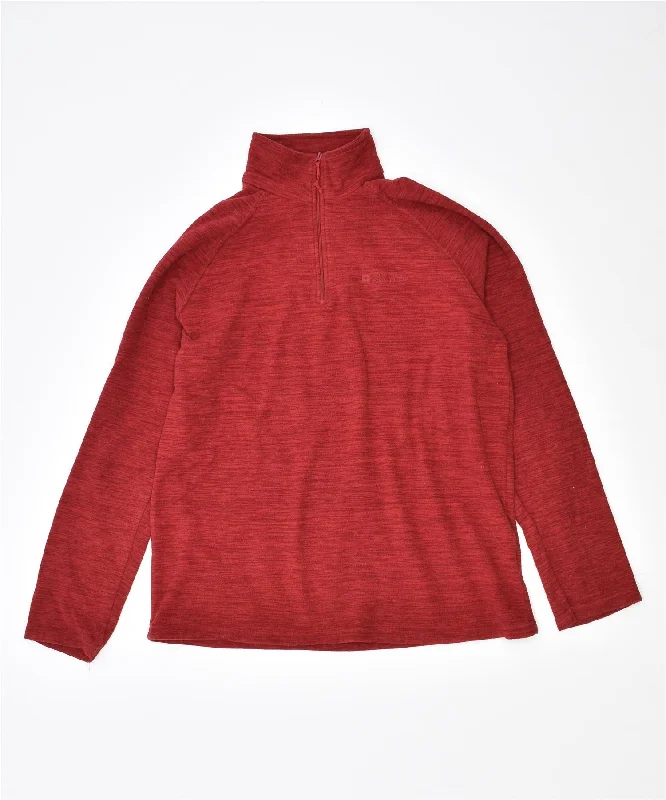 warm hoodieMOUNTAIN WAREHOUSE Womens Zip Neck Fleece Jumper UK 16 Large Red Polyester