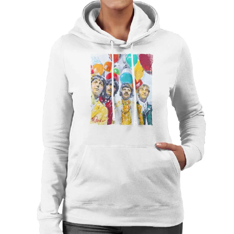 relaxed fit sports hoodieSidney Maurer Original Portrait Of The Beatles Sgt Peppers 1967 Women's Hooded Sweatshirt