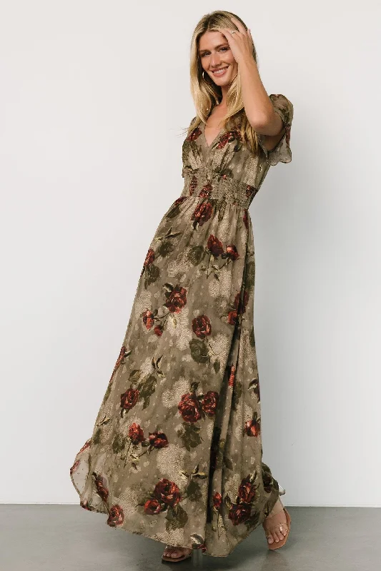 midi dressBirdie Maxi Dress | Olive Floral