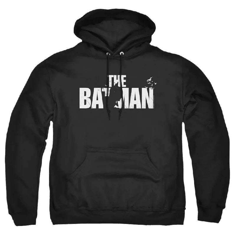 modern athletic hoodieThe Batman (2022) Silhouette Title - Pullover Hoodie