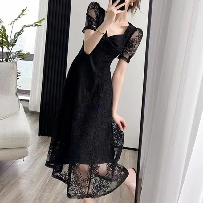 Deal Alert Copy of Sweetheart Neck Lace Dress - M in Clearance