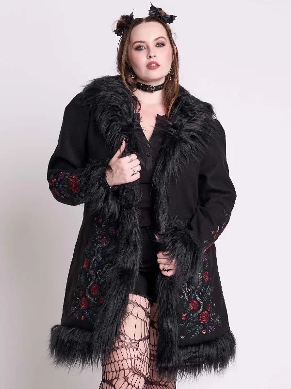 boho-chic dressBotanical Fur Trim Coat