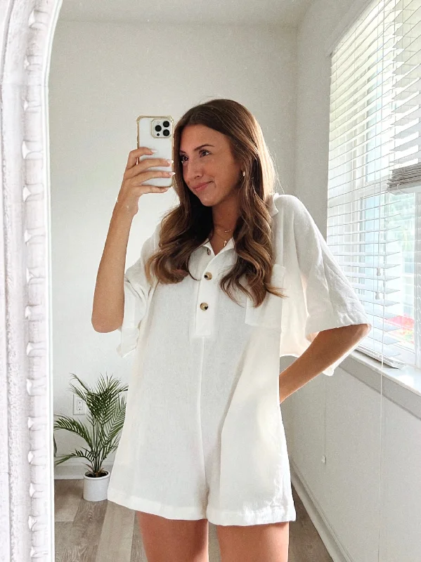 Now or Never IVORY RELAXED ROMPER