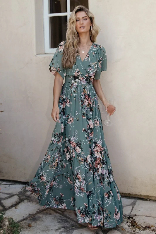 boho dressKatherine Maxi Dress | Dusty Green Floral