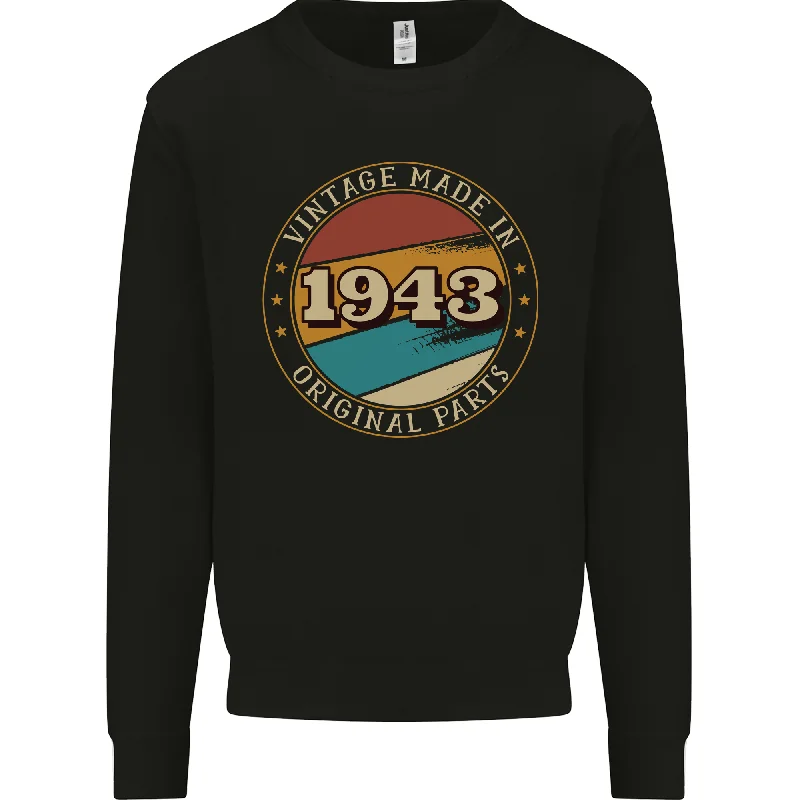 Super Sale 81st Birthday  Vintage Made In 1943 Mens Sweatshirt Jumper