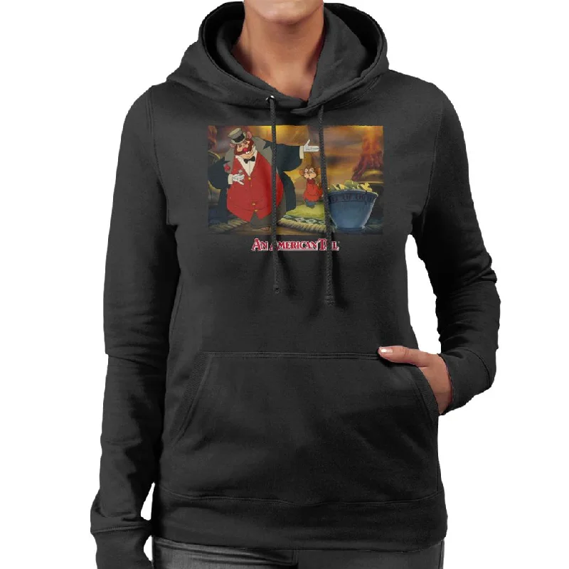 fleece-lined hoodieAn American Tail Honest John And Fieval Eating Cheese Women's Hooded Sweatshirt