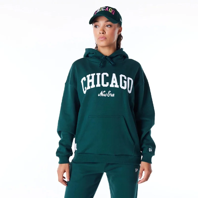 While Supplies Last New Era Infill Dark Green Oversized Pullover Hoodie
