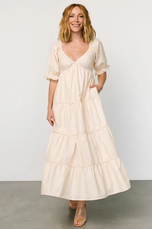 elegant shift dressRaleigh Maxi Dress | Cream