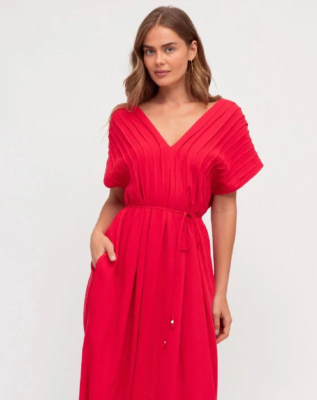 Today’s Deal Label of Love Pleated Dress Red