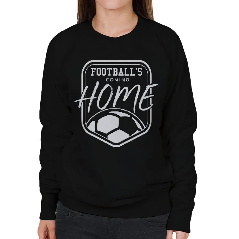 vibrant athletic hoodieFootball's Coming Home White Badge Women's Sweatshirt