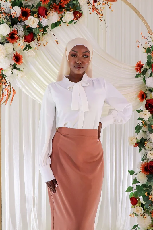 Don't Miss Luxe Soft Maxi Skirt - Light Copper