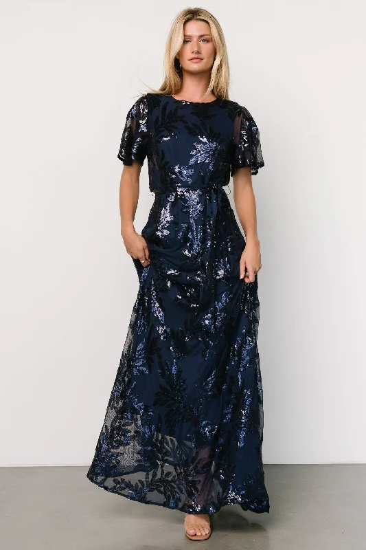 floral dressMuse Sequin Maxi Dress | Navy