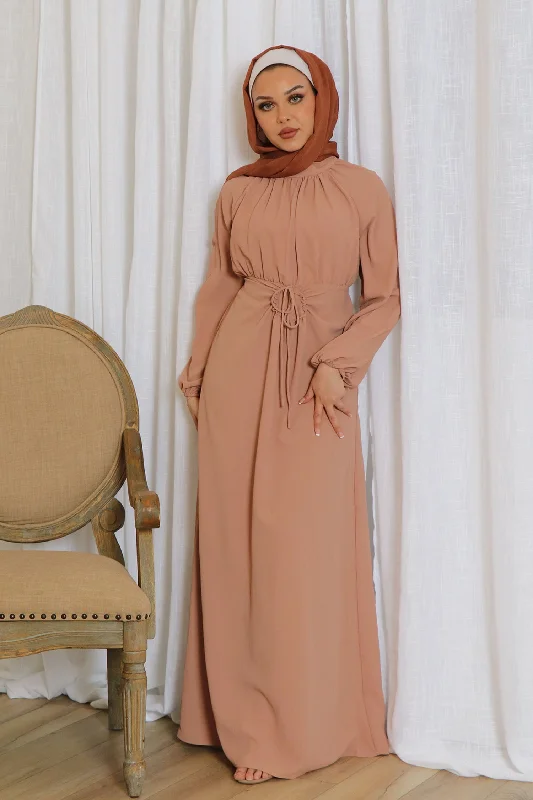 Epic Deals Kaia Textured Maxi Dress- Pecan