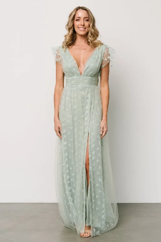 midi dressCaterina Tulle Maxi Dress | Sage