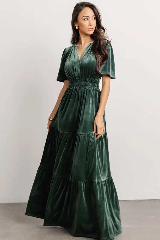 Fantastic Offers Artemis Velvet Maxi Dress | Deep Lagoon