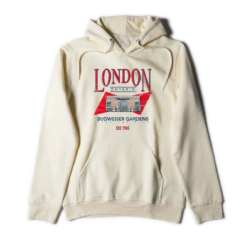 warm athletic hoodieLONDON VINTAGE BUD GARDENS HOODIE (UNISEX)