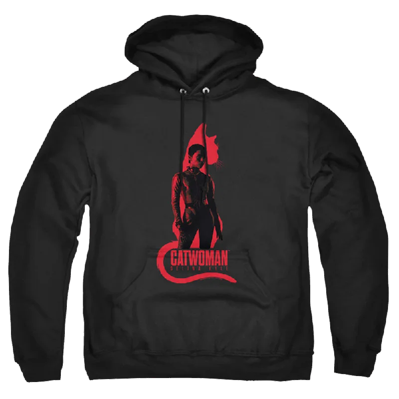 relaxed fit hooded sweatshirtThe Batman (2022) Selina Kyle Cat Silhouette - Pullover Hoodie