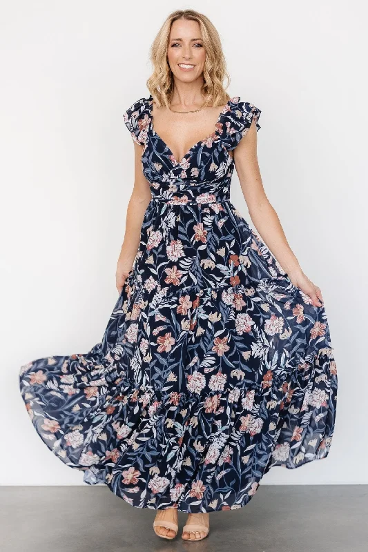 sleeveless dressMartina Maxi Dress | Navy Multi