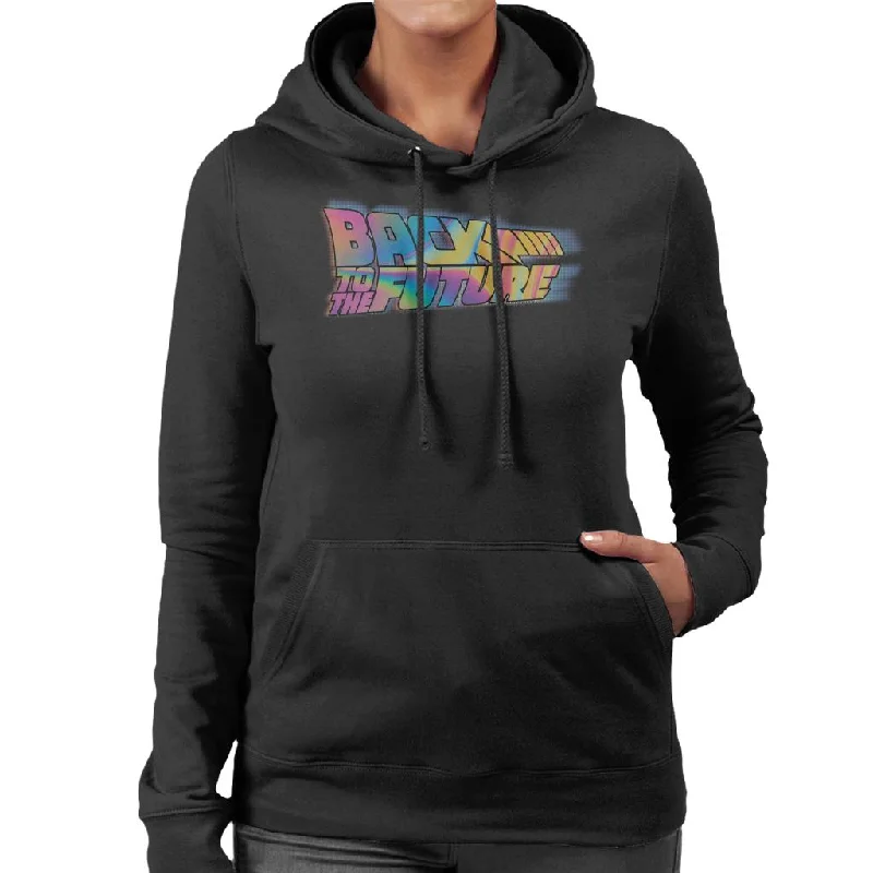 vintage hoodieBack to the Future Mist Gradient Logo Women's Hooded Sweatshirt