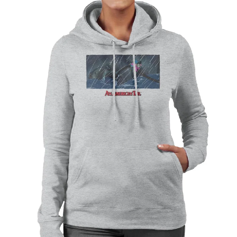 Loyalty Reward An American Tail Fievel Holding On Women's Hooded Sweatshirt