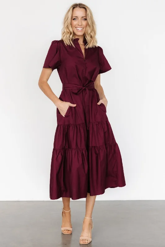 wrap dressProvidence Poplin Dress | Wine