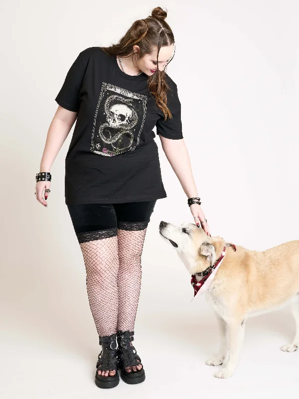 ashionable dressSnake & Skull Death Tarot T-shirt