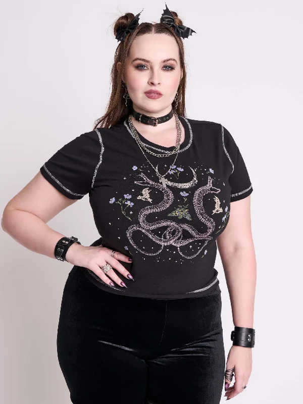 sleek dressCosmic Snake Baby Tee