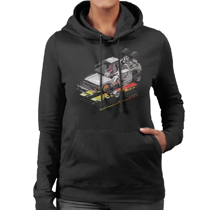 high-fashion hoodieBack to the Future Delorean 3D Women's Hooded Sweatshirt