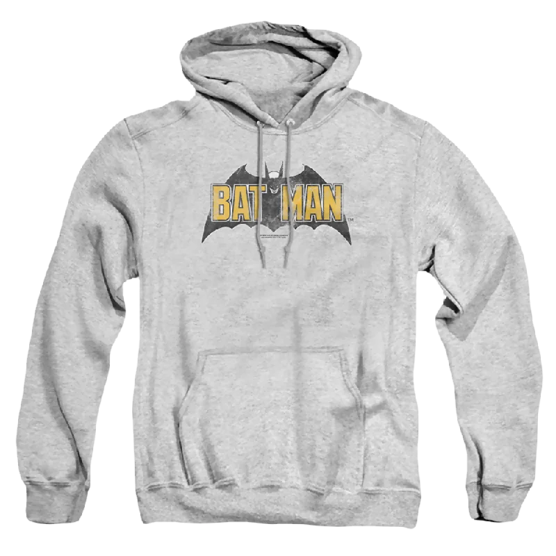 bold hoodie with logoThe Batman (2022) Vintage Bat Logo On Gray - Pullover Hoodie