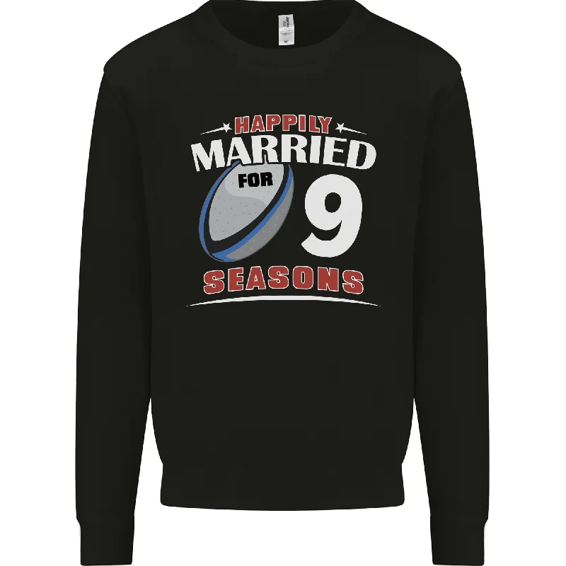 Daily Deals 9 Year Wedding Anniversary 9th Rugby Mens Sweatshirt Jumper